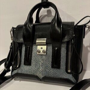 RARE 3.1 Phillip Lim Shoulder Bag Mini Satchel - Iridescent Stingray Leather